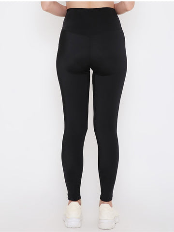 Berrys Intimatess Black Colour Ankle Length Solid Sports Leggings