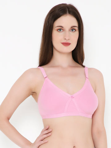 Berry's Intimatess Baby Pink Criss Cross Comfort T-Shirt Bra - Seamless, Non-Padded, Non-Wired.