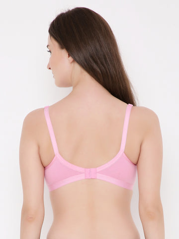 Berry's Intimatess Baby Pink Criss Cross Comfort T-Shirt Bra - Seamless, Non-Padded, Non-Wired.