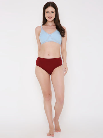 Berry's Intimatess Sky Blue Criss Cross Comfort T-Shirt Bra - Seamless, Non-Padded, Non-Wired.