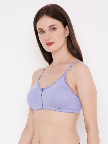 Berry's Intimatess Lavender Center Net Seamless Comfort T-Shirt Bra - Non-Padded, Non-Wired