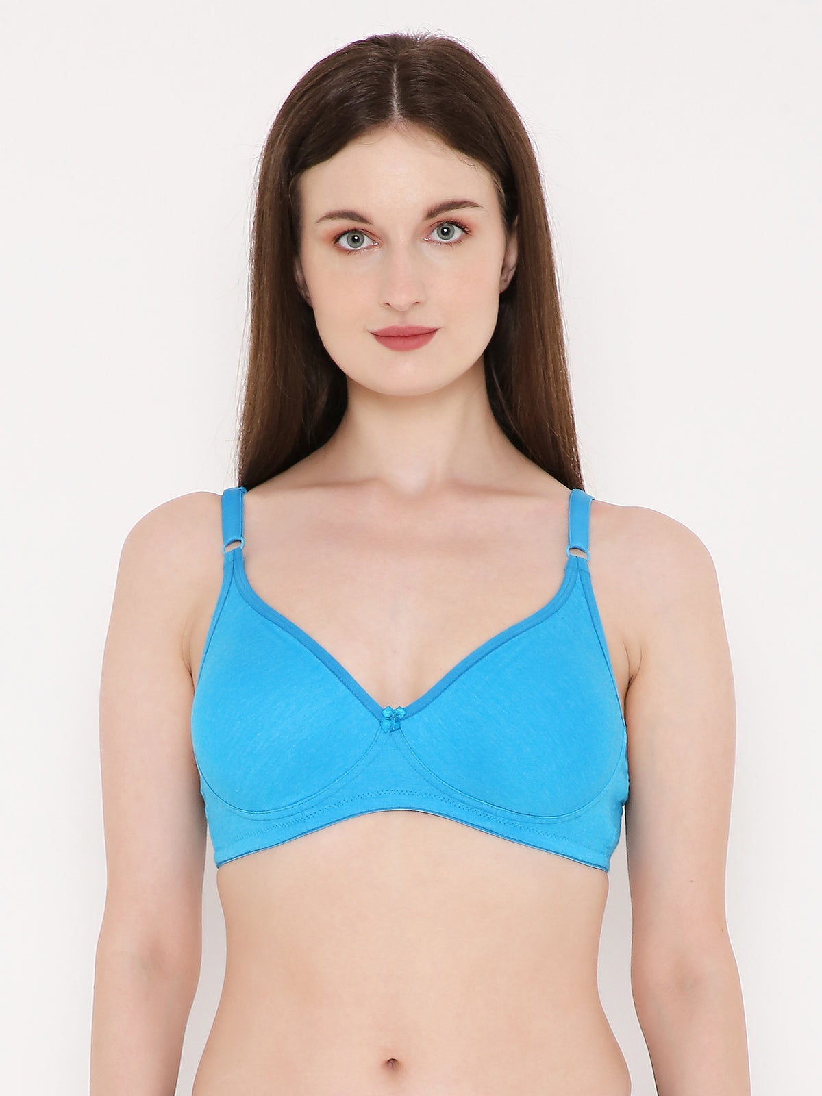 Berry's Intimatess Azure Blue Side Concealer Seamless Comfort T-Shirt Bra - Non-Padded, Non-Wired