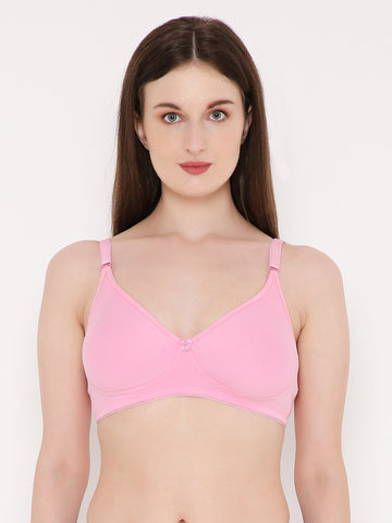 Berry's Intimatess Baby Pink Side Concealer Seamless Comfort T-Shirt Bra - Non-Padded, Non-Wired