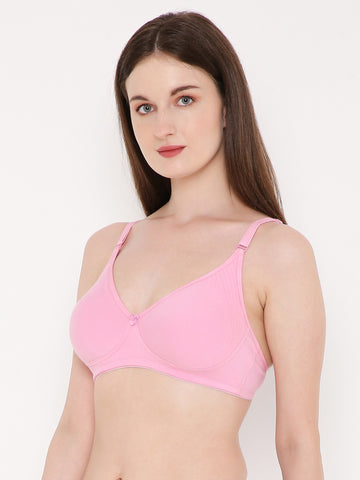 Berry's Intimatess Baby Pink Side Concealer Seamless Comfort T-Shirt Bra - Non-Padded, Non-Wired