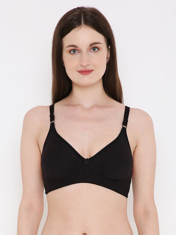 Berry's Intimatess Black Side Concealer Seamless Comfort T-Shirt Bra - Non-Padded, Non-Wired