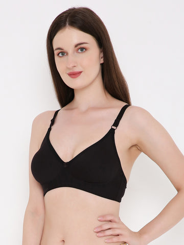 Berry's Intimatess Black Side Concealer Seamless Comfort T-Shirt Bra - Non-Padded, Non-Wired
