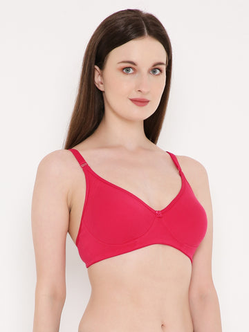 Berry's Intimatess Rasberry Red Side Concealer Seamless Comfort T-Shirt Bra - Non-Padded, Non-Wired