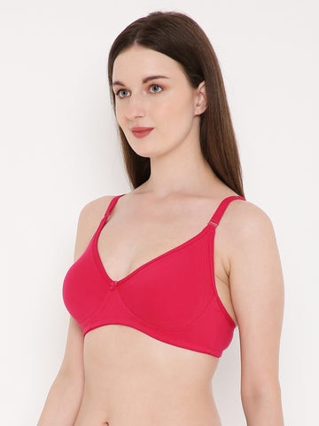 Berry's Intimatess Rasberry Red Side Concealer Seamless Comfort T-Shirt Bra - Non-Padded, Non-Wired