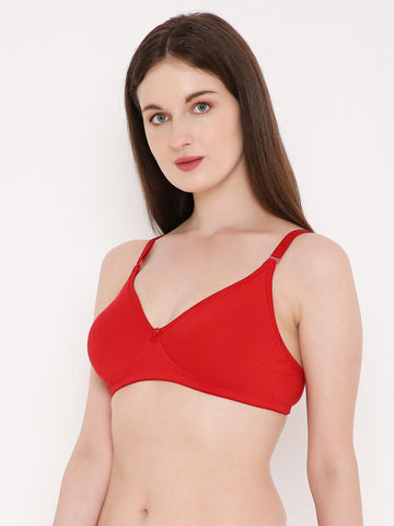 Berry's Intimatess Red Side Concealer Seamless Comfort T-Shirt Bra - Non-Padded, Non-Wired