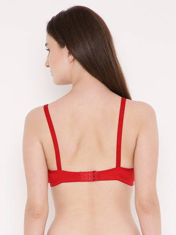 Berry's Intimatess Red Side Concealer Seamless Comfort T-Shirt Bra - Non-Padded, Non-Wired