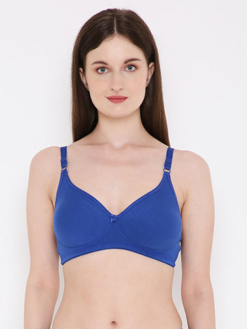 Berry's Intimatess Royal Blue Side Concealer Seamless Comfort T-Shirt Bra - Non-Padded, Non-Wired
