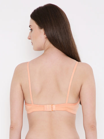 Berry's Intimatess Salmon Peach Side Concealer Seamless Comfort T-Shirt Bra - Non-Padded, Non-Wired