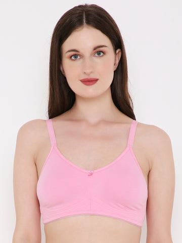 Berry's Intimatess Baby Pink Bottom Concealer Seamless Comfort T-Shirt Bra - Non-Padded, Non-Wired