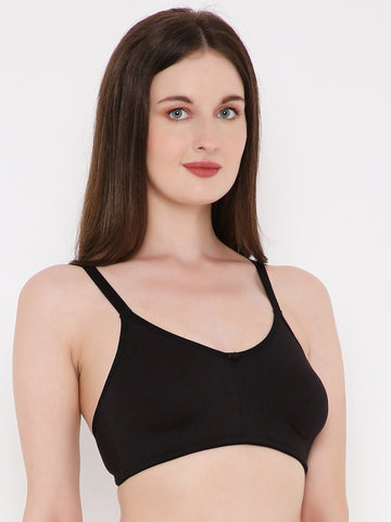 Berry's Intimatess Black Bottom Concealer Seamless Comfort T-Shirt Bra - Non-Padded, Non-Wired