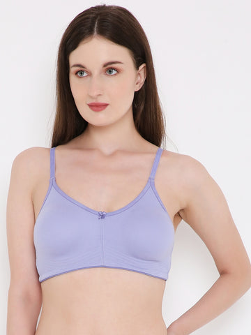 Berry's Intimatess Lavender Bottom Concealer Seamless Comfort T-Shirt Bra - Non-Padded, Non-Wired