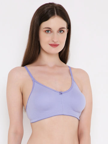 Berry's Intimatess Lavender Bottom Concealer Seamless Comfort T-Shirt Bra - Non-Padded, Non-Wired