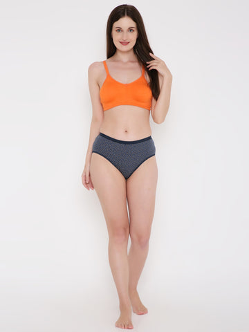 Berry's Intimatess Orange Bottom Concealer Seamless Comfort T-Shirt Bra - Non-Padded, Non-Wired