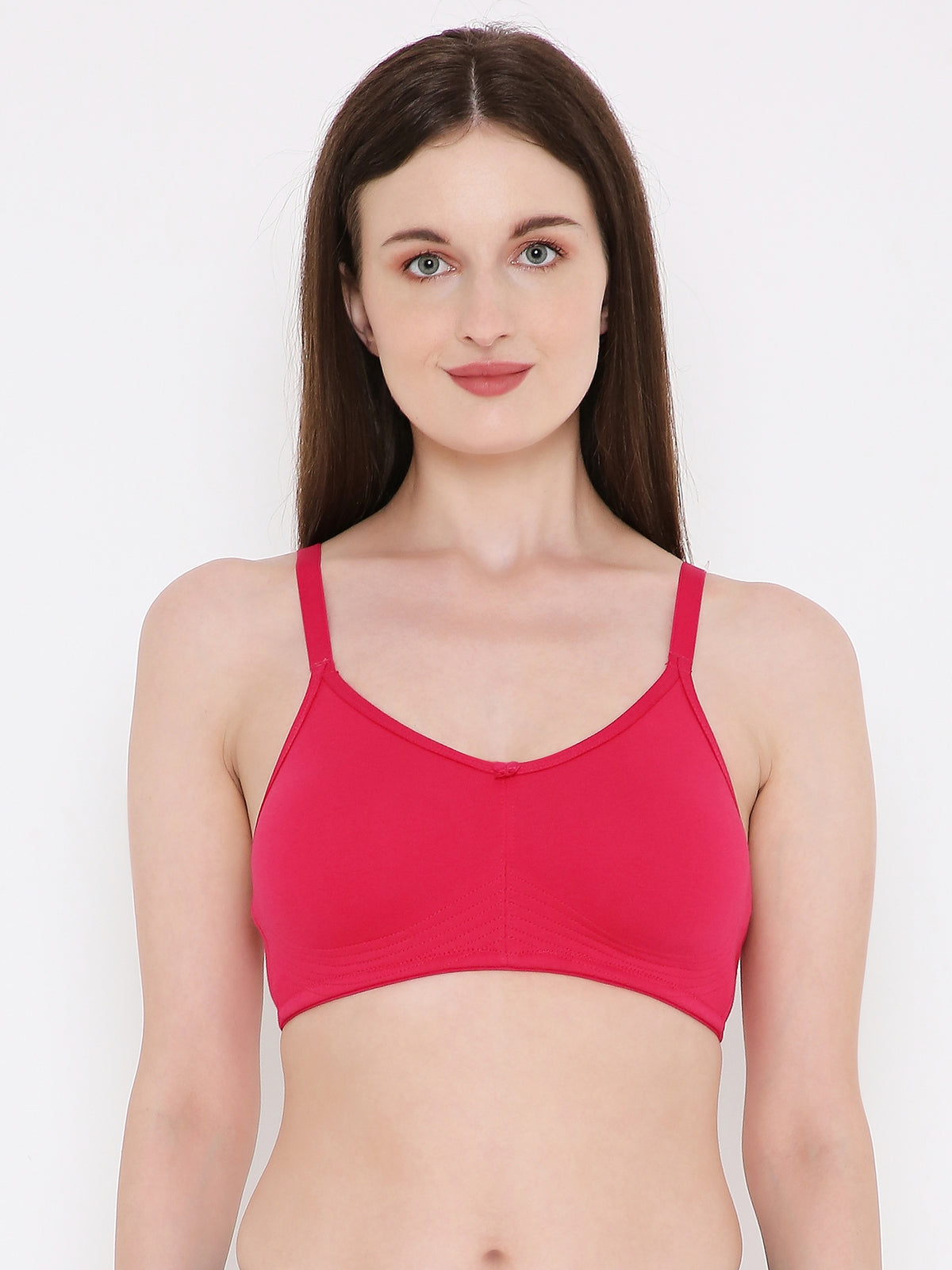 Berry's Intimatess Raberry Red Bottom Concealer Seamless Comfort T-Shirt Bra - Non-Padded, Non-Wired
