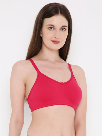 Berry's Intimatess Raberry Red Bottom Concealer Seamless Comfort T-Shirt Bra - Non-Padded, Non-Wired