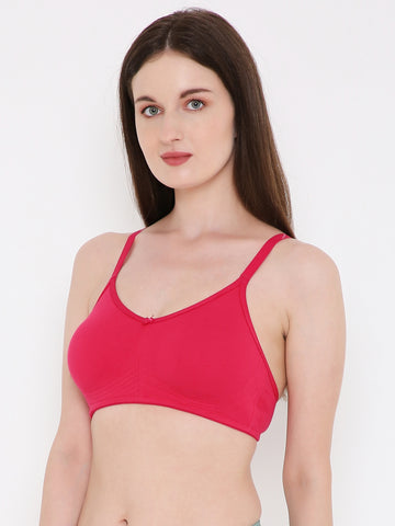 Berry's Intimatess Raberry Red Bottom Concealer Seamless Comfort T-Shirt Bra - Non-Padded, Non-Wired
