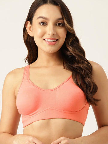 Berry's Intimatess Peach 1 Pc Moulded Seamless Comfort T-Shirt Bra - Non-Padded, Non-Wired