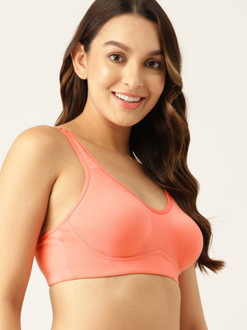 Berry's Intimatess Peach 1 Pc Moulded Seamless Comfort T-Shirt Bra - Non-Padded, Non-Wired