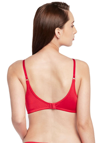 Berry's Intimatess Red color Underwired & Heavily Padded with Medium Coverage Push-Up Bra