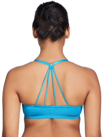 Berry's Intimatess Blue color Underwired & Heavily Padded with Half Coverage Balconette Bra