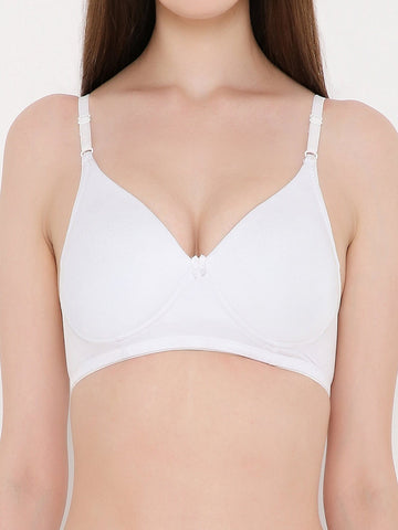 Berry's Intimatess White color Non-Wired & Heavily Padded with Medium Coverage T-shirt Bra