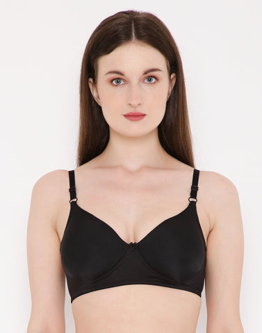 Berry's Intimatess Black color Non-Wired & Heavily Padded with Medium Coverage T-shirt Bra