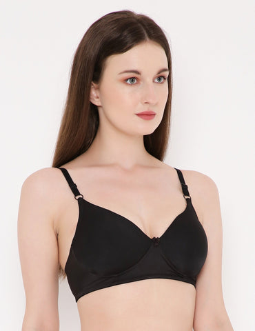 Berry's Intimatess Black color Non-Wired & Heavily Padded with Medium Coverage T-shirt Bra