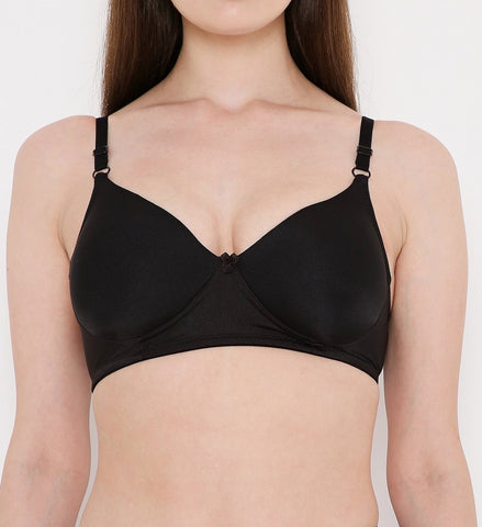 Berry's Intimatess Black color Non-Wired & Heavily Padded with Medium Coverage T-shirt Bra
