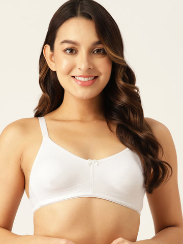 Berry's Intimatess White Bottom Concealer Seamless Comfort T-Shirt Bra - Non-Padded, Non-Wired