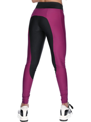 Berry's Women's Wine/Black Sports Gym Leggings