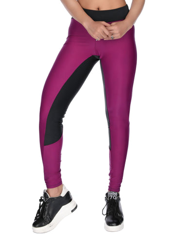 Berry's Women's Wine/Black Sports Gym Leggings