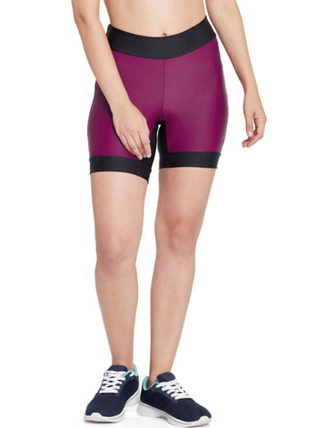 Berry's Women's Wine/Black Sports Gym Shorts