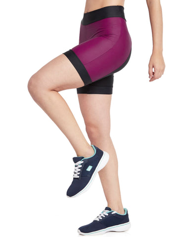 Berry's Women's Wine/Black Sports Gym Shorts