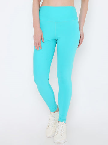 Berrys Intimatess Turquoise Colour Ankle Length Solid Sports Leggings