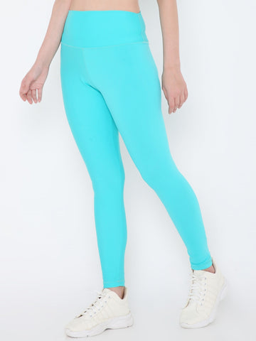 Berrys Intimatess Turquoise Colour Ankle Length Solid Sports Leggings
