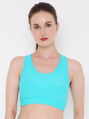 Berry's Intimatess Turquoise Colour Removable Padding with Rapid-Dry Technology Sports Bra