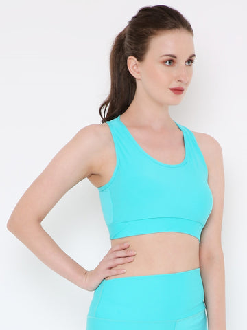 Berry's Intimatess Turquoise Colour Removable Padding with Rapid-Dry Technology Sports Bra