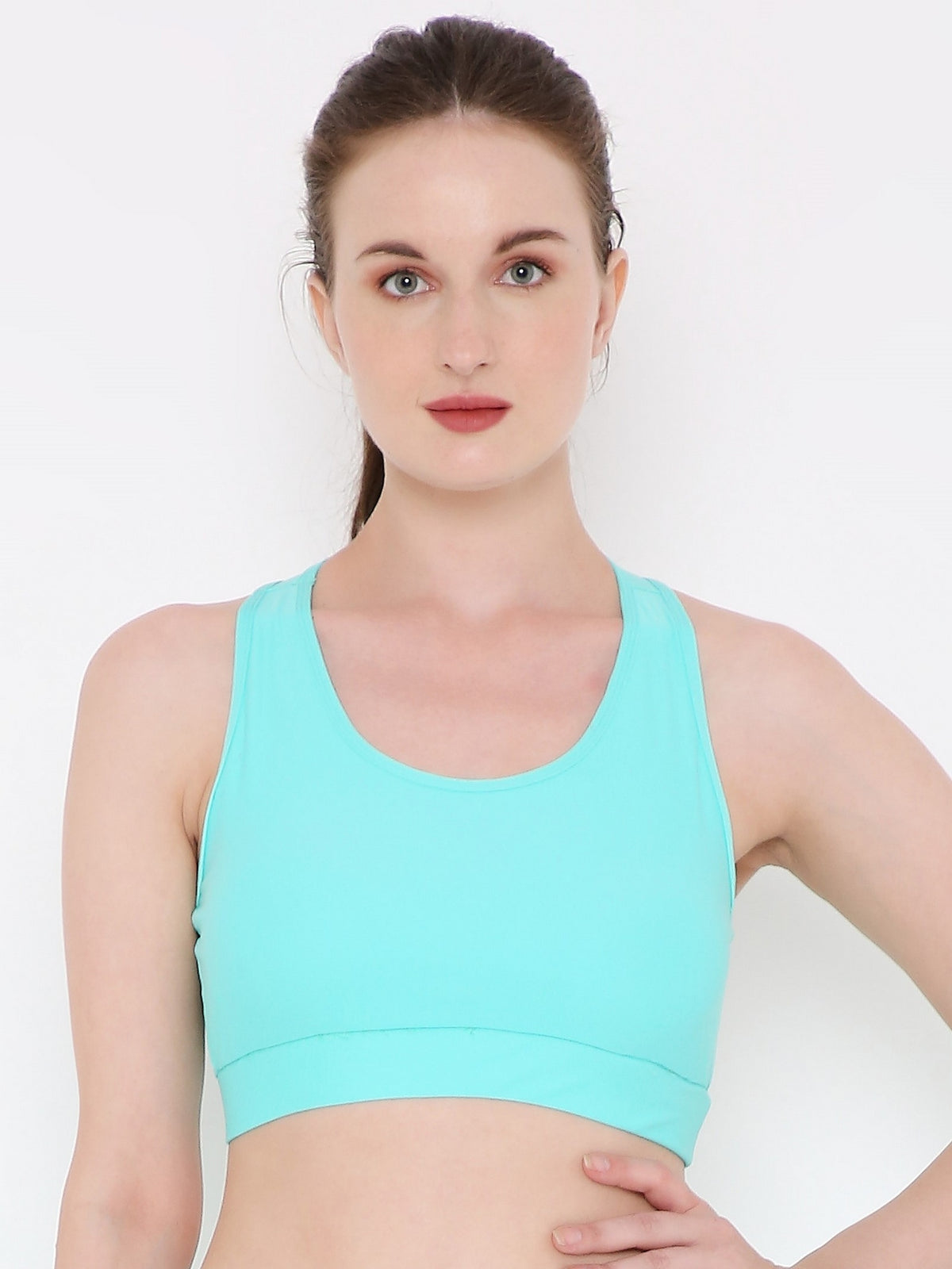 Berry's Intimatess Talcum Blue Colour Removable Padding with Rapid-Dry Technology Sports Bra