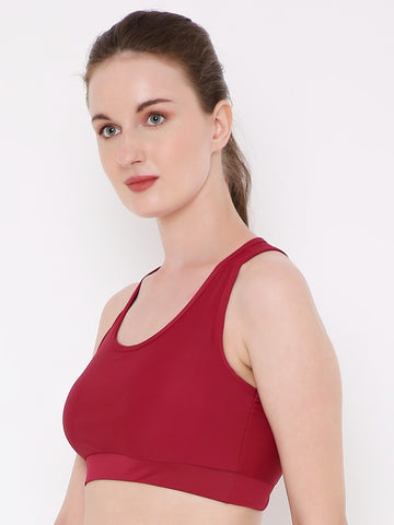 Berry's Intimatess Terra cota Colour Removable Padding with Rapid-Dry Technology Sports Bra
