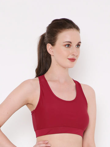 Berry's Intimatess Terra cota Colour Removable Padding with Rapid-Dry Technology Sports Bra