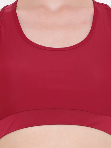 Berry's Intimatess Terra cota Colour Removable Padding with Rapid-Dry Technology Sports Bra