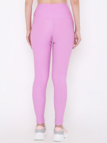Berrys Intimatess Lilac Colour Ankle Length Solid Sports Leggings