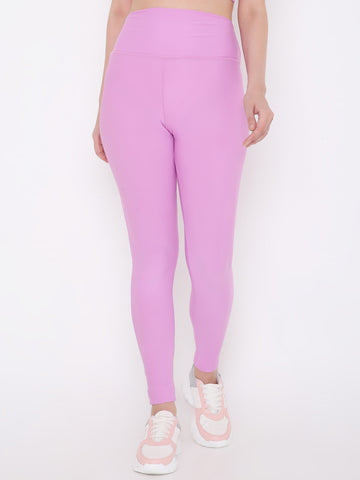 Berrys Intimatess Lilac Colour Ankle Length Solid Sports Leggings