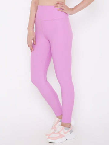 Berrys Intimatess Lilac Colour Ankle Length Solid Sports Leggings
