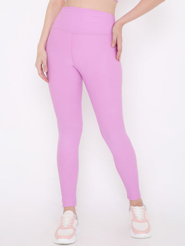 Berrys Intimatess Lilac Colour Ankle Length Solid Sports Leggings