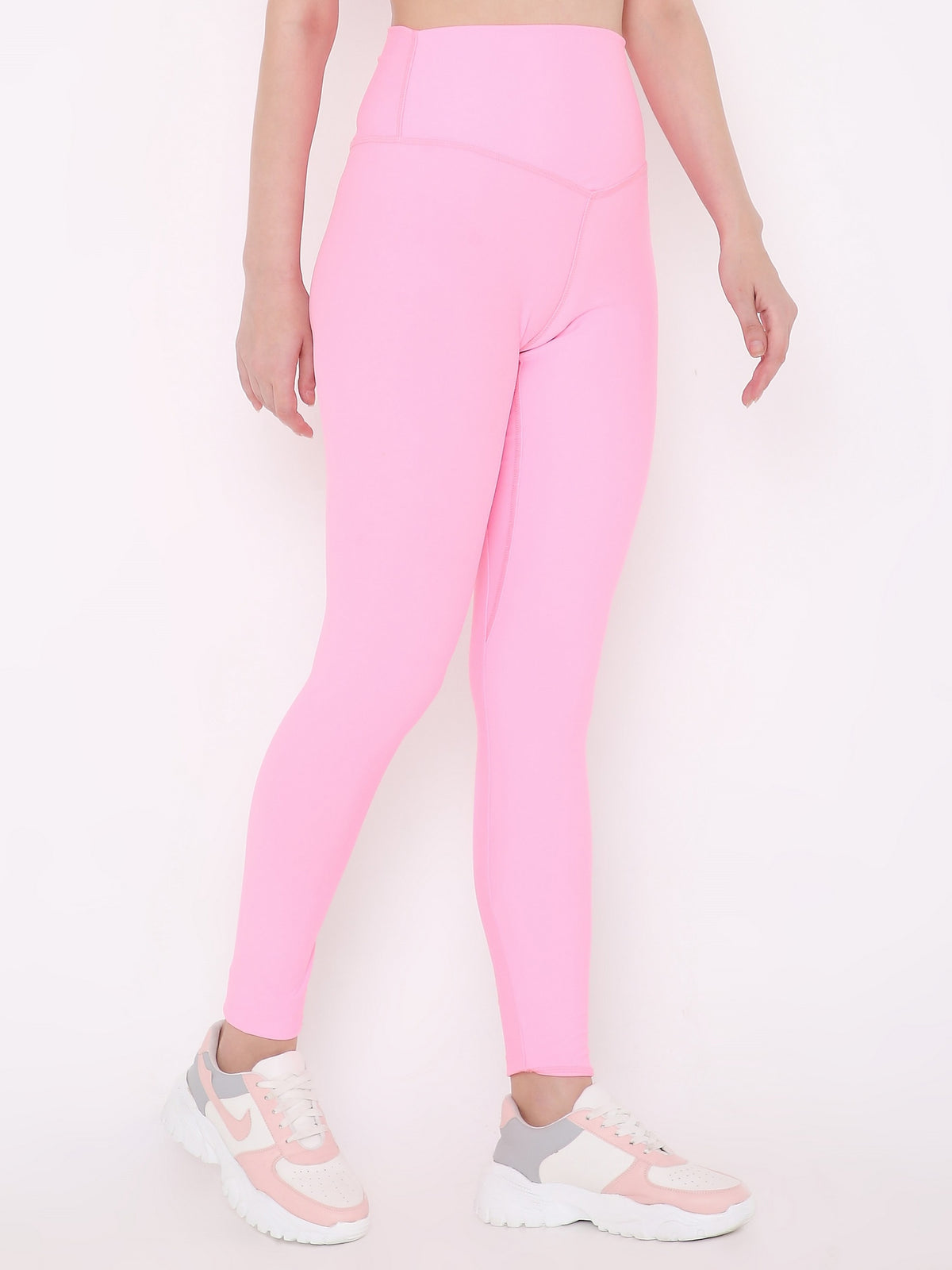 Berrys Intimatess Pink Colour Ankle Length Solid Sports Leggings